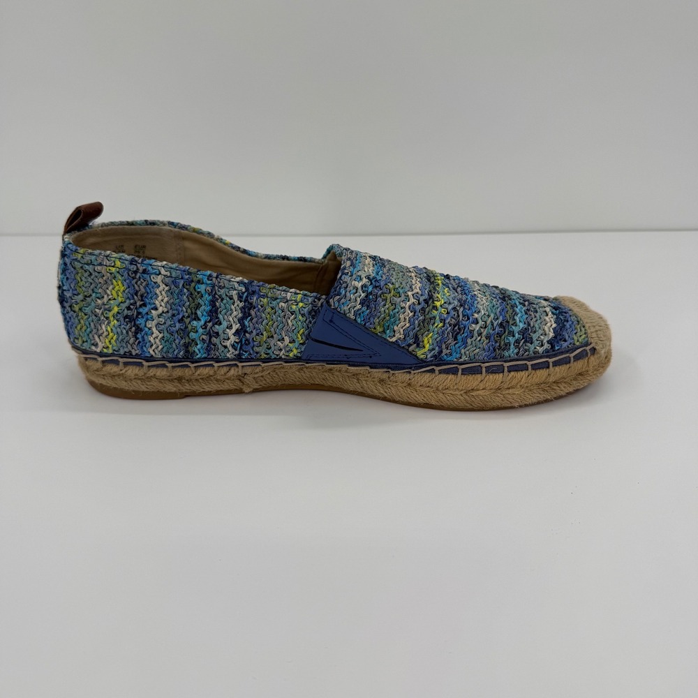Sam Edelman Women's 9.5M Khloe Blue Multi Woven Raffia Espadrille Flats Shoes - Picture 10 of 12